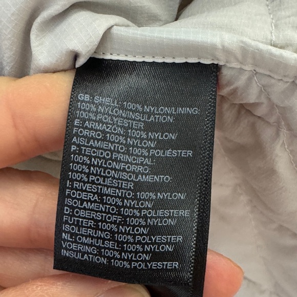 The North Face Thermoball Women's Light Gray Puffer Jacket with Hood - Picture 4 of 7